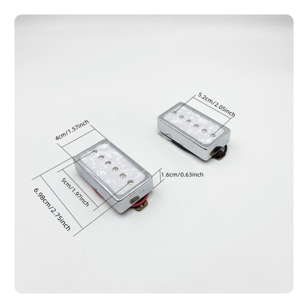 2 Pieces P90 Single Coil Pickup Set Shielded Pickups with Mounting Screws
