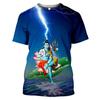 Moda Estiva Nuovi T-shirt Grafiche India Shiva Per Uomo Tendenza Casual Personalità Stampati Oversize Girocollo Manica Corta Magliette Top