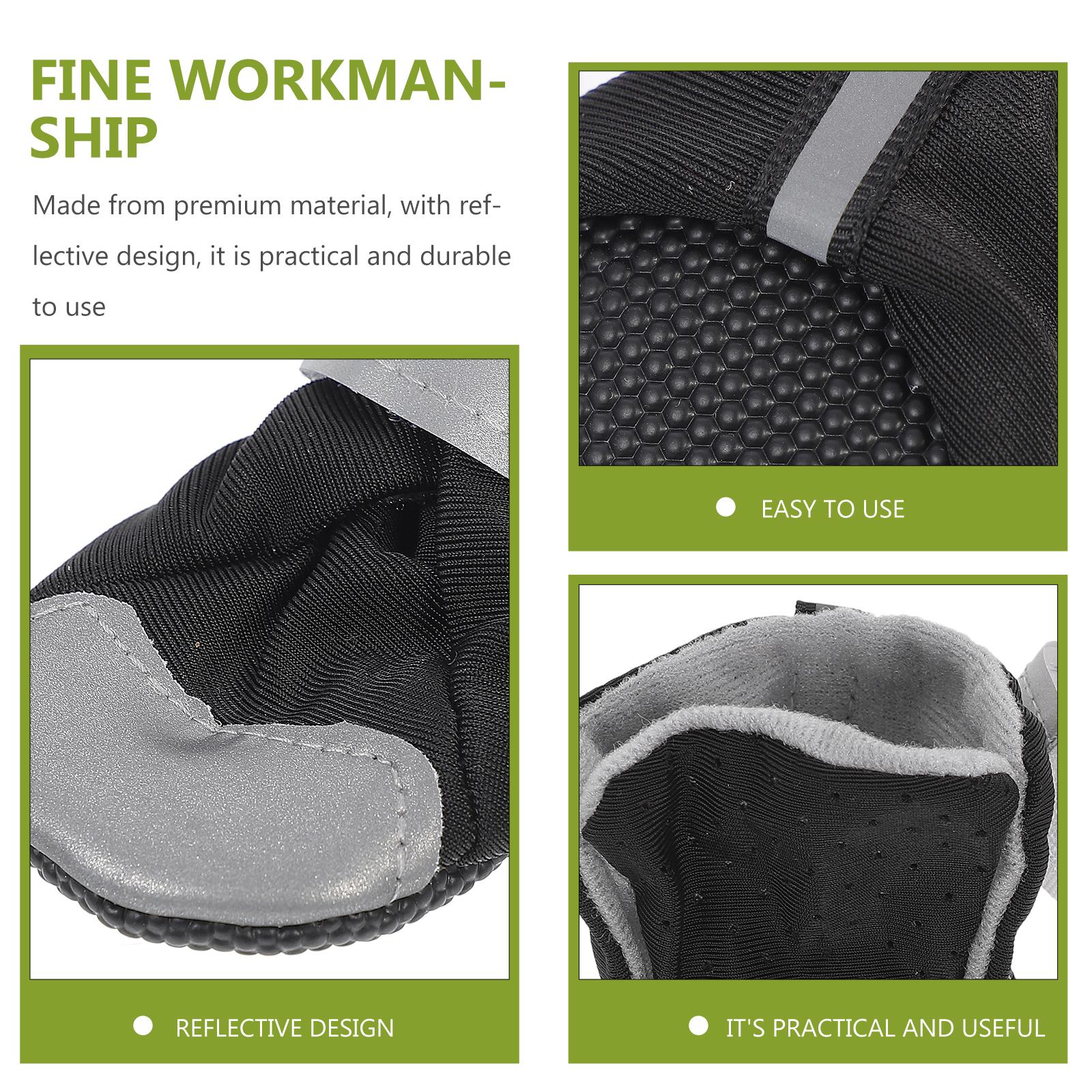 

4pcs Dog Shoes Pet Breathable Anti-skid Outdoor Footwear Reflective Puppy Small Size Soft Bottom Lightweight Durable 6X5cm