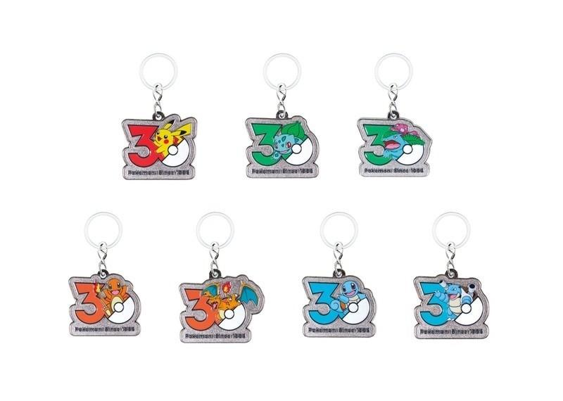 Pokemon 30th Anniversary Metal Charm Mascot Complete Set 7 Keychains JP