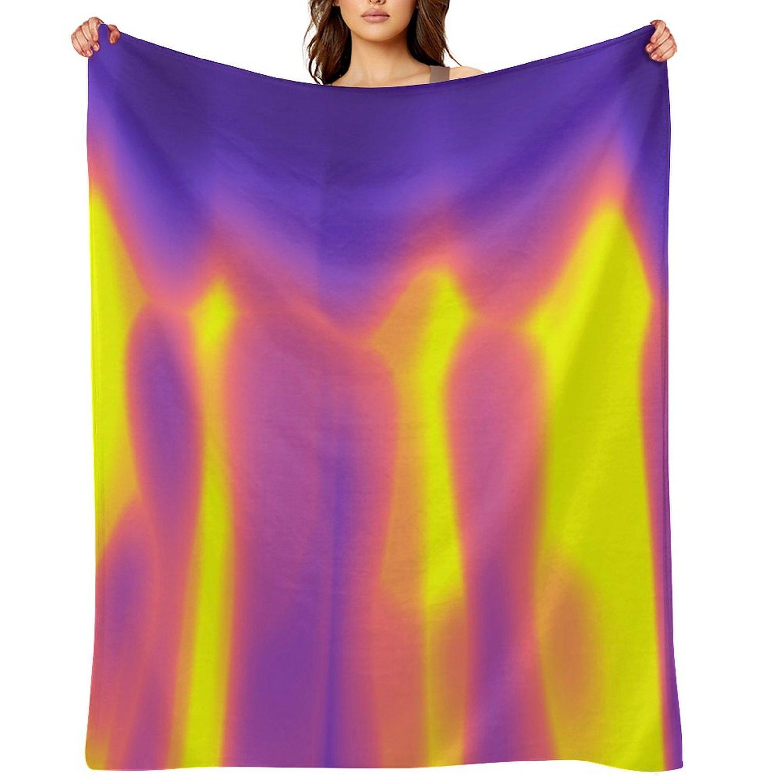 Holographic Gradient Ghost Throw Blanket Decorative Sofas Hairys Thermal bed plaid Blankets 30x40in