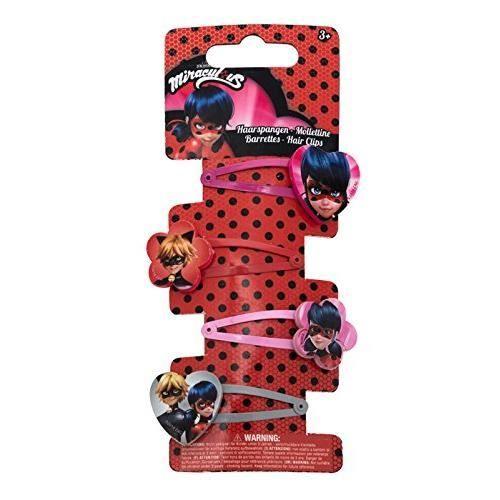 Barrettes à cheveux - Joy Toy - Miraculous - 4 motifs - 5 x 1 x 15 cm - Accessoires de super héros