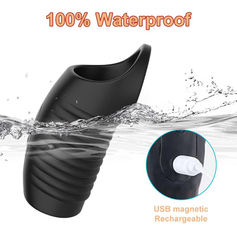 2 in 1 Vibrating Penis Sleeve Cock Ring APP Control Penis Ring Male Delay Ejaculation Penis Extender Vibrator Adult Sex Toys