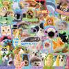 Samolepky Kawaii Black Cat Položky Dekorace Samolepky DIY Handbook Samolepky v krabici Roztomilé samolepky Korejské papírnictví