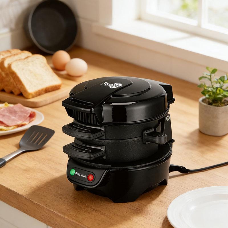 Starlux Breakfast Sandwich and Burger Maker with Egg Fryer and Toaster