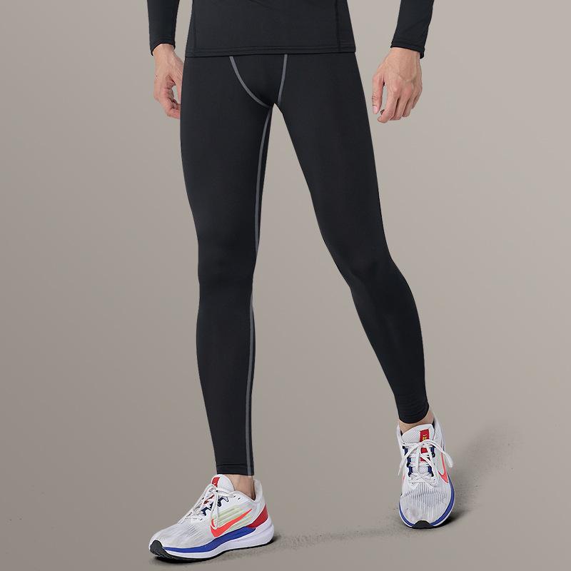 

Чоловічі зимові компресійні тренувальні штани - Високоеластичні, швидкосохнучі, теплі, з оксамитовою підкладкою для бігу, їзди на велосипеді та спорту. 4XL [180-200kg]