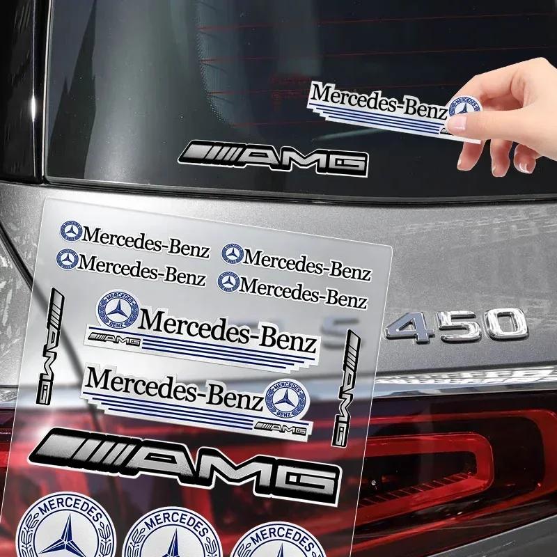 RAT2 1set Car Badge Sticker Car Decoration Decal For Mercedes Benz W204 W124 W201 W202 W212 W220 W205 GLA CLA Car Accessories gadgets