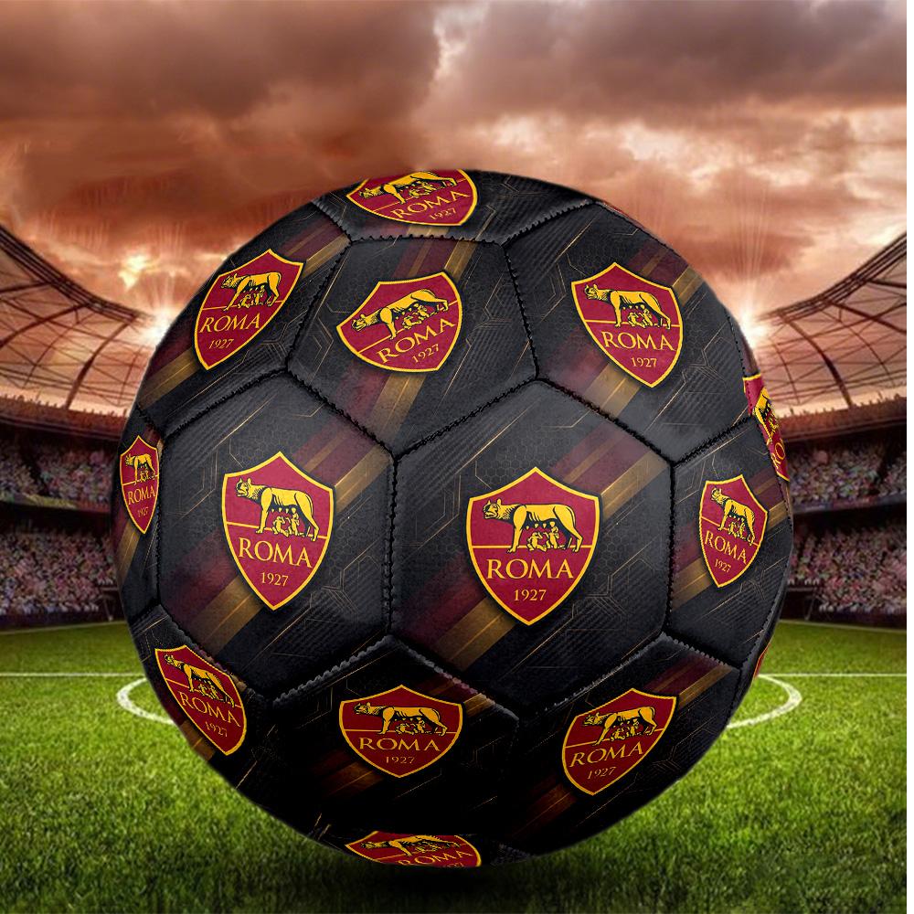 AS Roma Size 5 Football High Elastic Soccer Ball For Outdoor Competition Daily Training Play