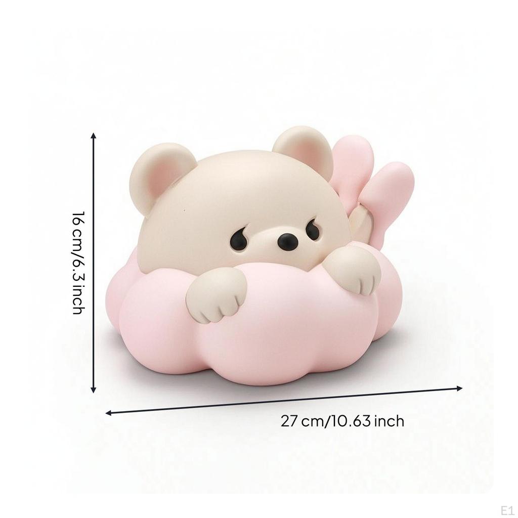 Bear Tissue Box Holder Cute Cover Adorable for Kids, Coffee Table, Living Room,