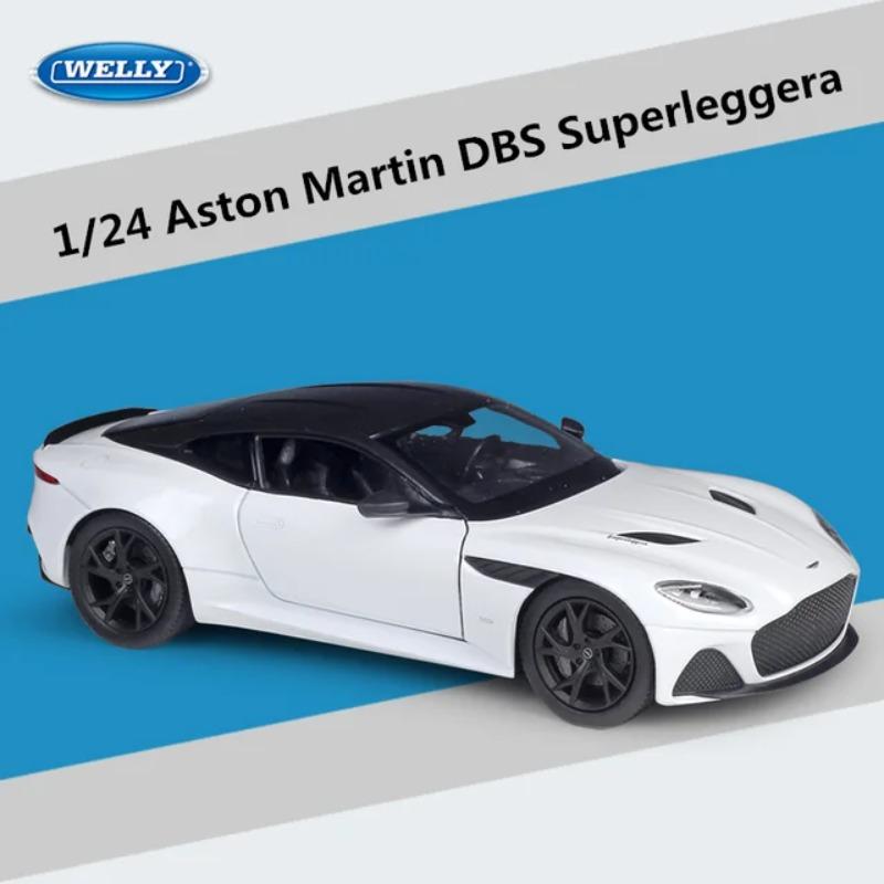 Welly 1/24 Aston Martin DBS Superleggera Alloy Sports Car Model Diecast Racing Car Model Simulation Collection Toy Gift