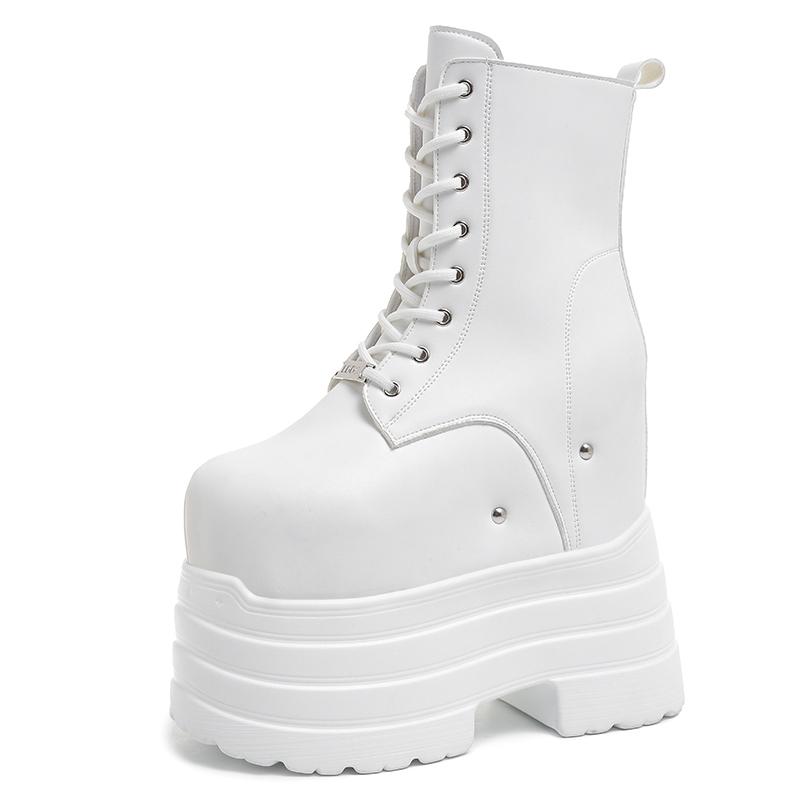 Fashion 20 CM Women Platform Boots Casual Outdoor Shoes Chunky Simple Design Ankle Boots Cool Nightclub Party Cosplay Shoes