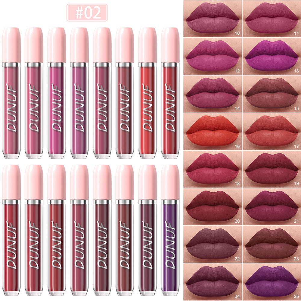 DUNUF 16-Piece Waterproof, Long-Lasting Lip Gloss Set - Non-Staining Lip Glaze