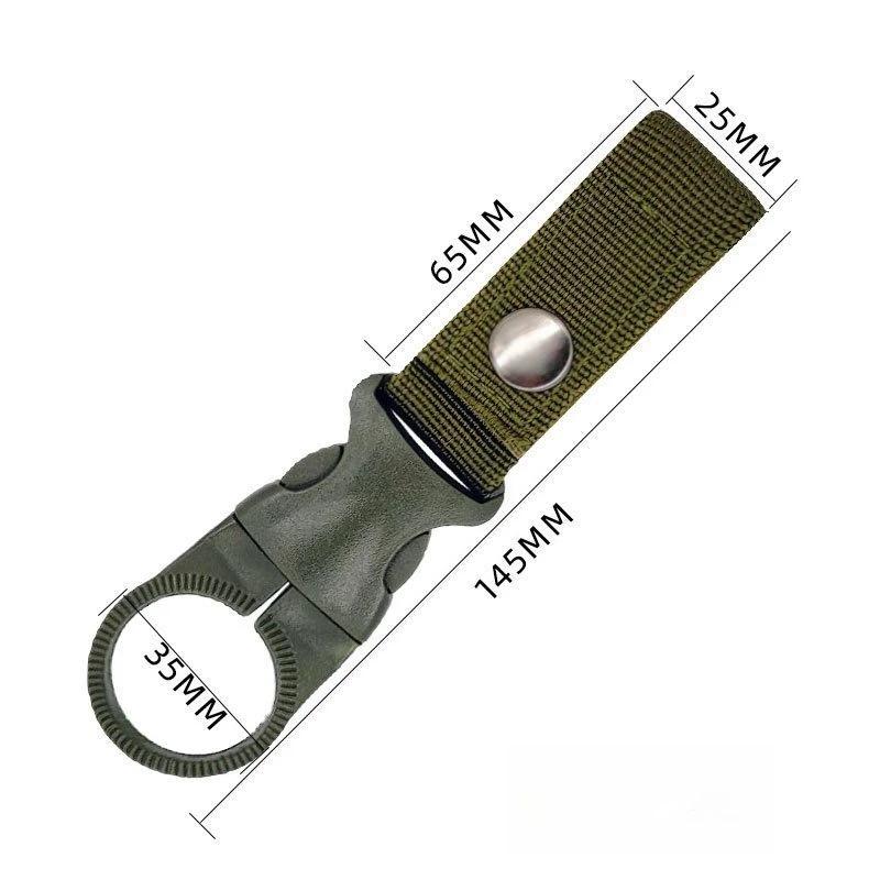 

Webbing Buckle Carabiners Quickdraw Bottle Holder Durable Outdoor Gear for Backpack Camping Hiking Climbing Accessories зелений