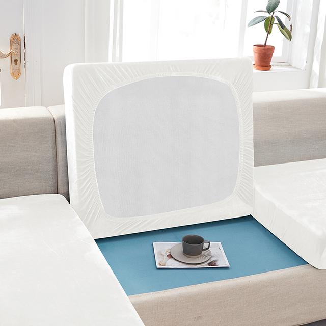 Sametový povlak na polštářek na pohovku do obývacího pokoje Elastický měkký Jednobarevný chránič na nábytek na pohovku Stretch Decor Potahy na pohovku 11 velikostí