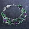 Natural Ruby Zosite Gemstone 925 Sterling Silver Jewelry Necklace 18" a6L78