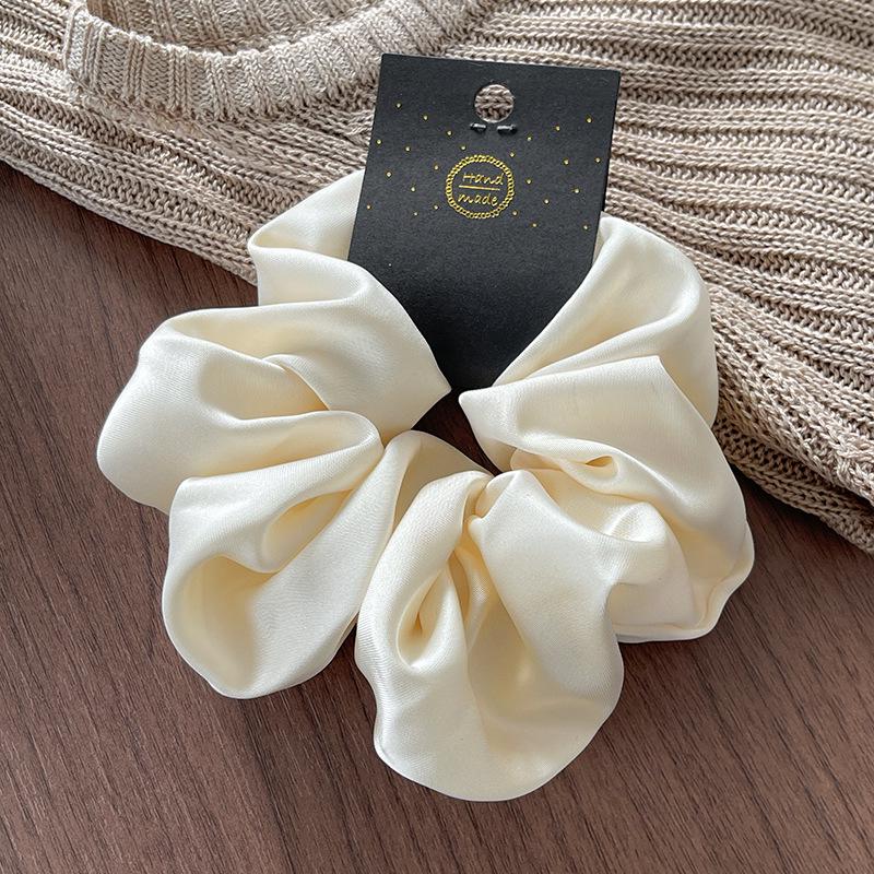 2026 Morandi Jumbo Satin Scrunchie - 15cm, Solid Color, Elegant, High-Quality Hair Tie