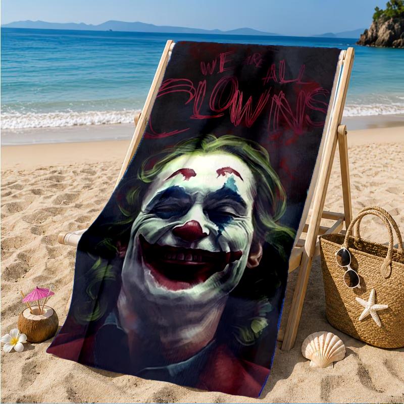 Jo-ker In Green Suit Beach Towel, Super Soft Microfiber, Perfect Gift for Her/Him, Birthday, for Pool, Beach, Travel, Decor Beach Party