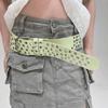 Heavy-Duty Design Rivet Wide Belt Personalized Retro-style Decorative Belt Punk Studded Belt  Jeans