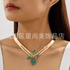 Nouveau collier forme fleur pour femme, couleur d'été multicolore, collier haut de gamme
