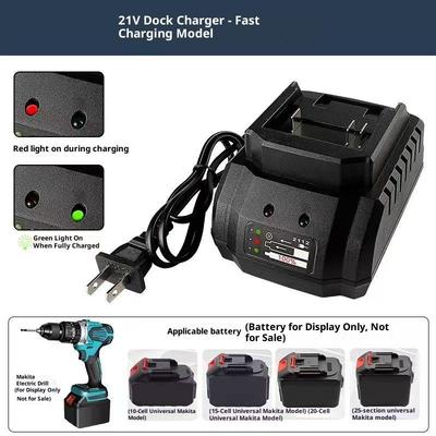 1 Unidad Enchufe US/EU 21V Cargador Universal de Batería Li-Ion Herramienta Eléctrica Cargador Inteligente Carga Rápida Múltiples Protecciones