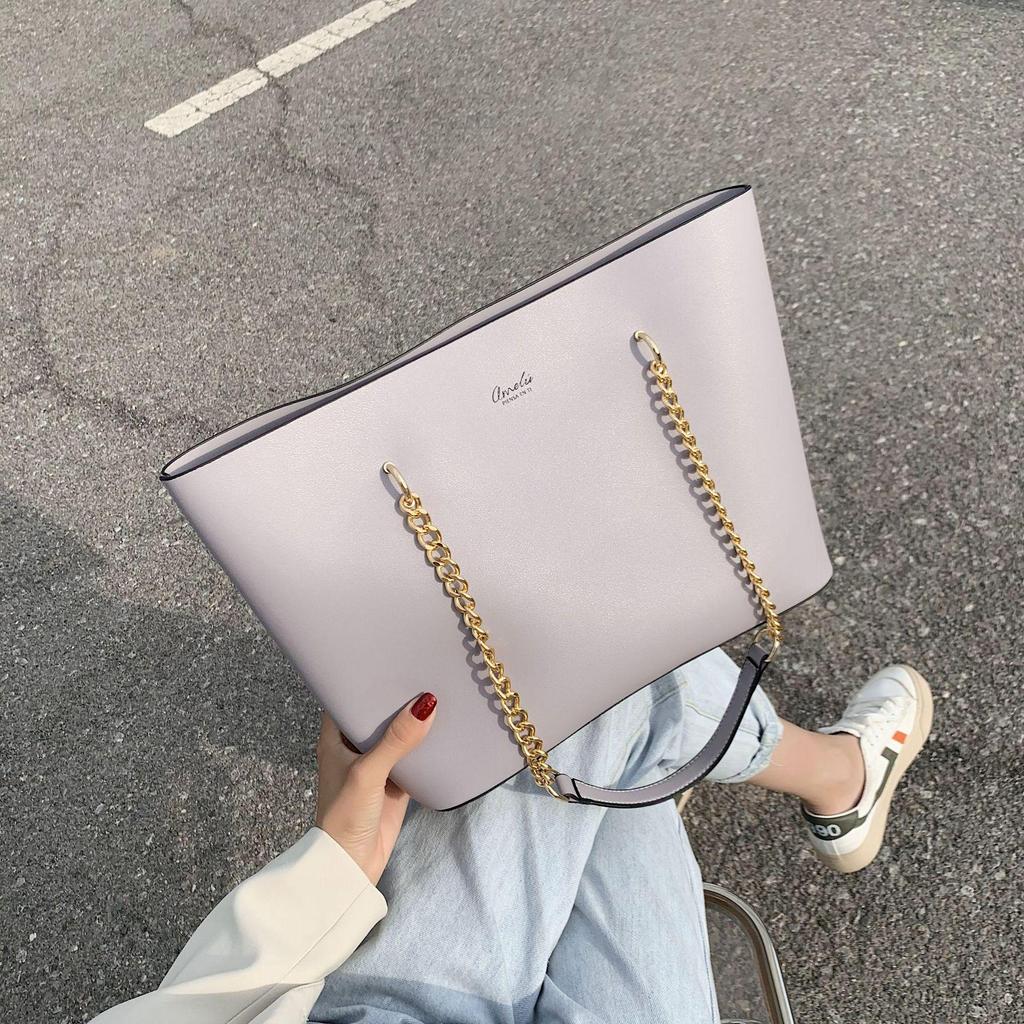 2026 Spring/Fall Women's Large Capacity Korean Style Chain Shoulder Tote - Fashionable, Versatile, Commute Bag