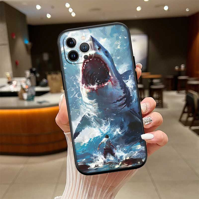 NH39 Shark Art Phone Case for Samsung Galaxy A11 A12 A13 A15 A52S A53 A55 A56 A70 A71 A72 A73 F06 F16 F56 S10 Plus S10e