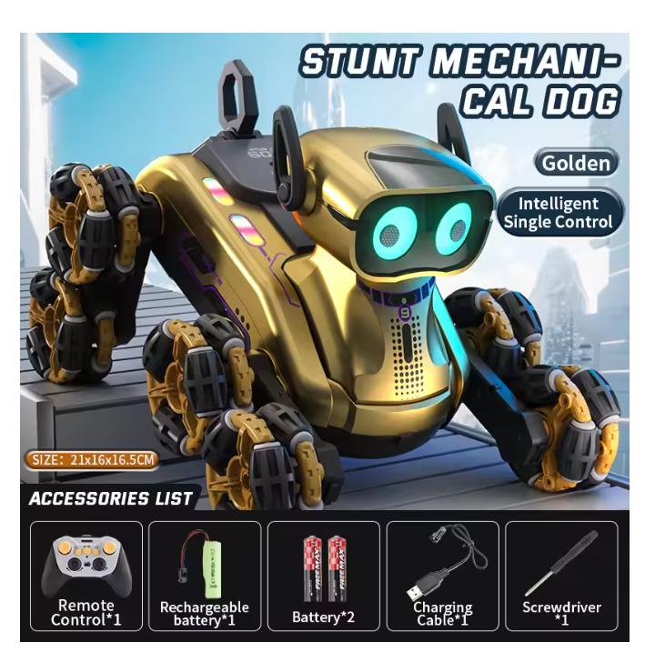 

2026 New Gesture Control RC Robot Dog - 8-Wheel Stunt, Music Dancing Transform Toy for Kids Boys Girls
