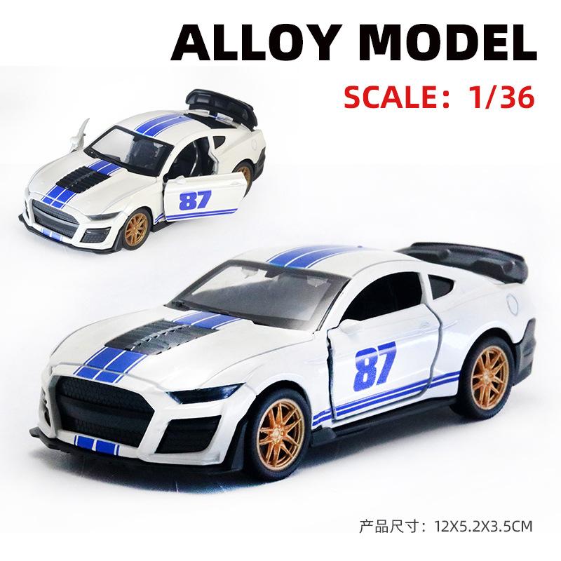AAZN1 [Boxed] 1:36 Alloy Racing Model Boy Three Doors Pull Back Graffiti Car Gift Wholesale Cross-border