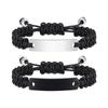 Vnox Personalized Valentines Day Gift for Couples, Adjustable Braided Woven Rope Bracelets, Love Promise Bracelets for Wife Her