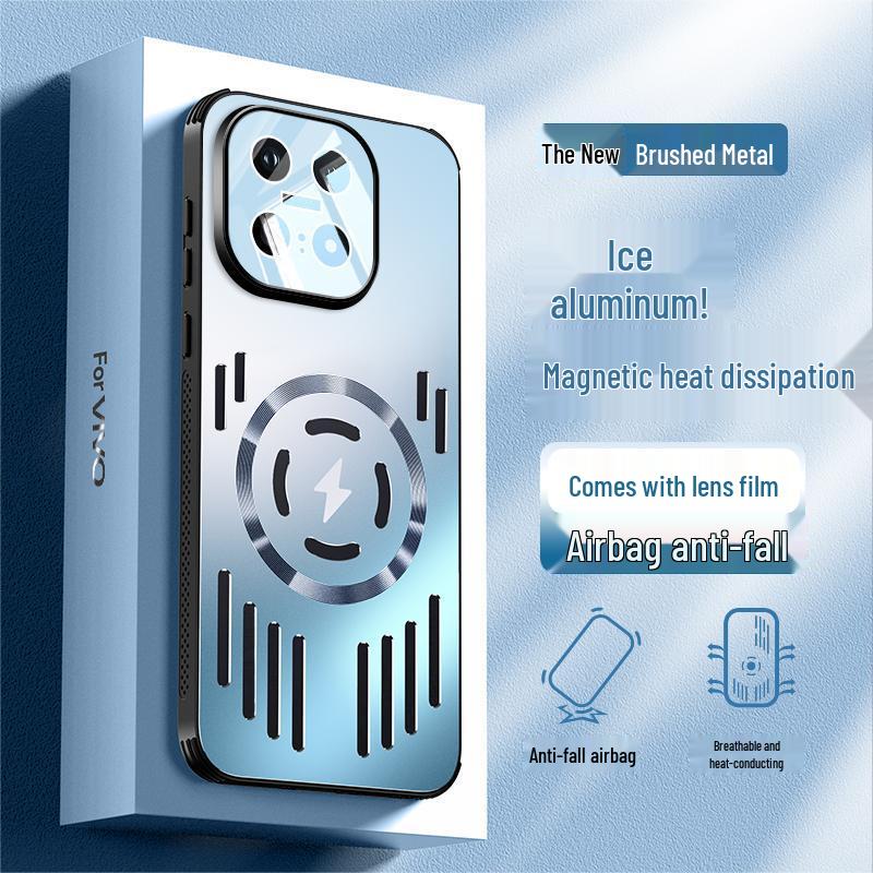 IQOO15 Aluminum Alloy Lens Integrated Protective Case with Airbag Anti-Drop and Heat Dissipation for Men