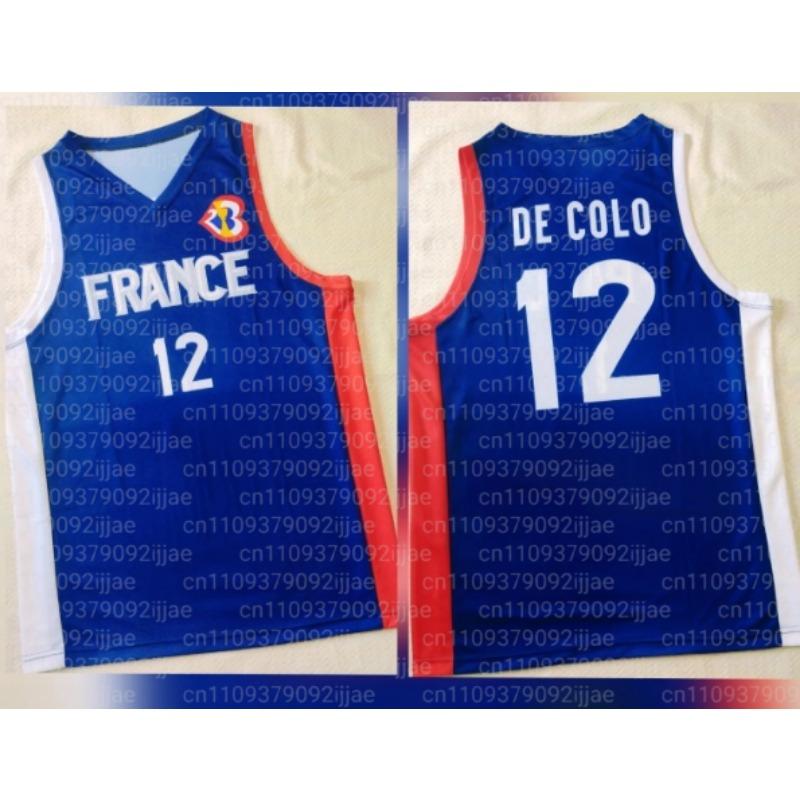 Basketball Jerseys France 34 WEMBANYAMA Jersey Sewing Cheap High Quality Outdoor Sportswear Light Blue FamilyMatching