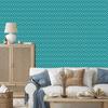 Wallpaper Geometric pattern turquoise, turquoise background 50x1000