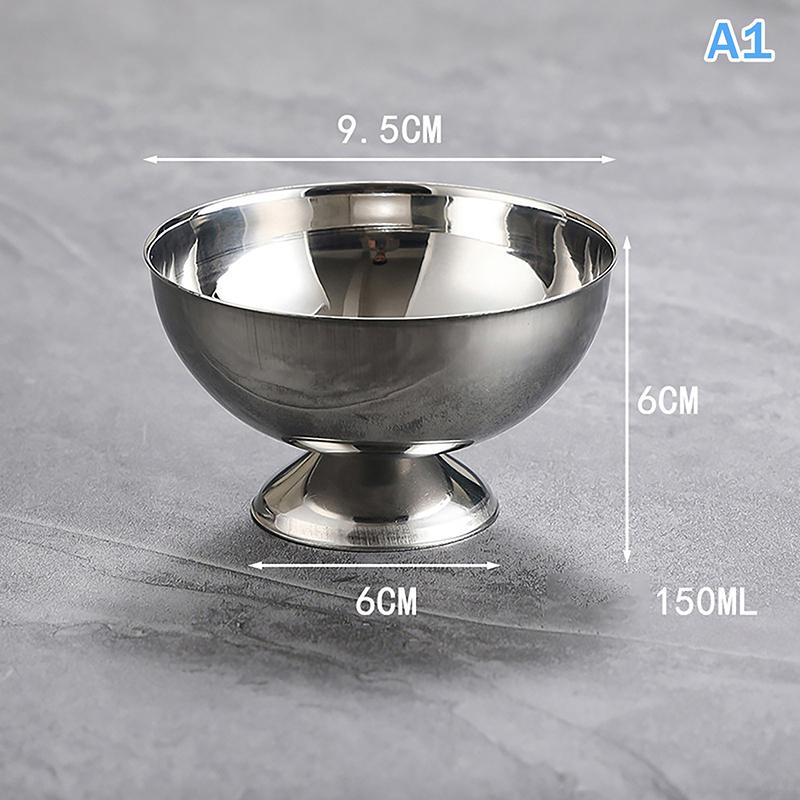304 Stainless Steel Retro High-Foot Dessert Cup Luxury Ice Cream Container Cup Hotel Restaurant Cocktail Glass Pudding Cup A1
