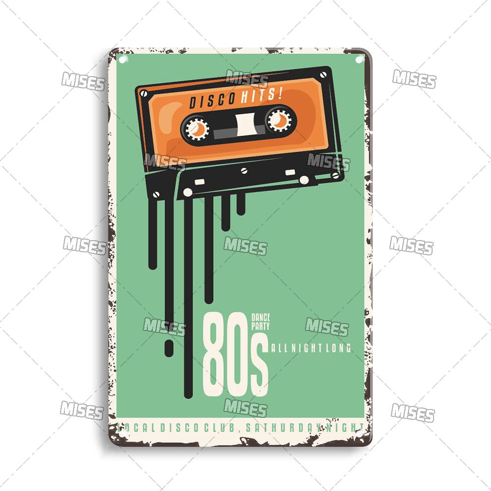 DORA Tin Sign MISES Music Metal Plate Rock Metal Plaque Vintage Metal Poster Bar Club Home Decorative Plate Musical Instrument Metal Sign