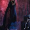 Halloween Cosplay Costumes Death Hell Witch Devil for Vampire Uniform Black Long Dress Glove Cloak Party Carnival Masque