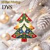 2D Flat Xmas Tree Decoration Acrylic Christmas Ornament, Vintage Stained Multipurpose Holiday Party Ornament Glass Style Hanging Pendant, Festive