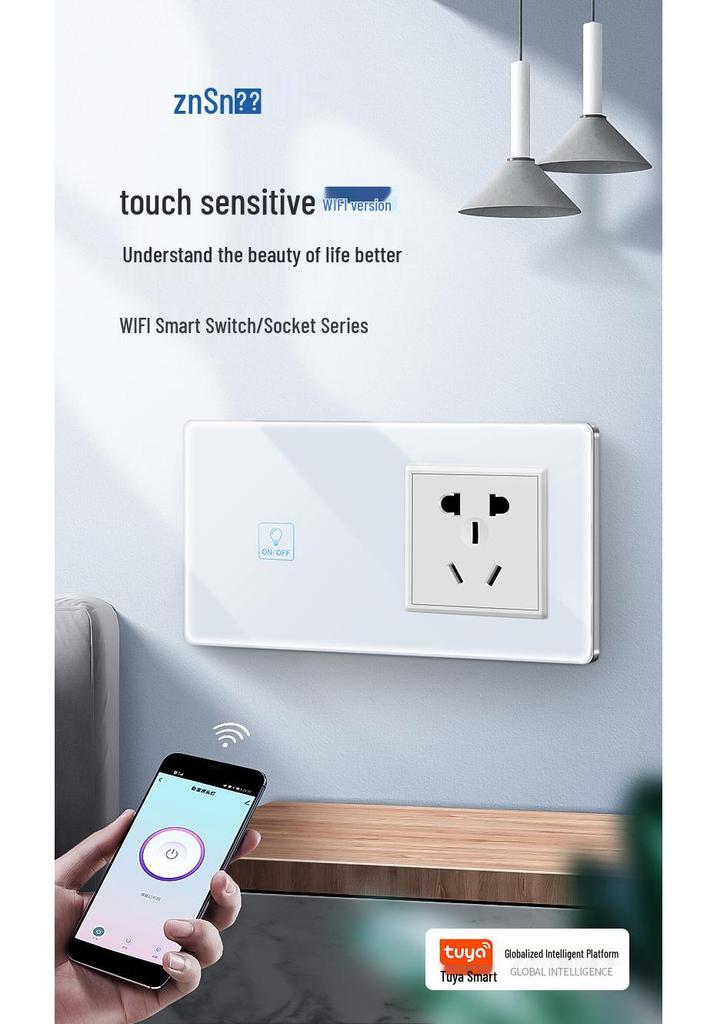 Zhengshang C8 Graffiti EU Smart WiFi Touch Switch with Voice Control for Alexa & Google.