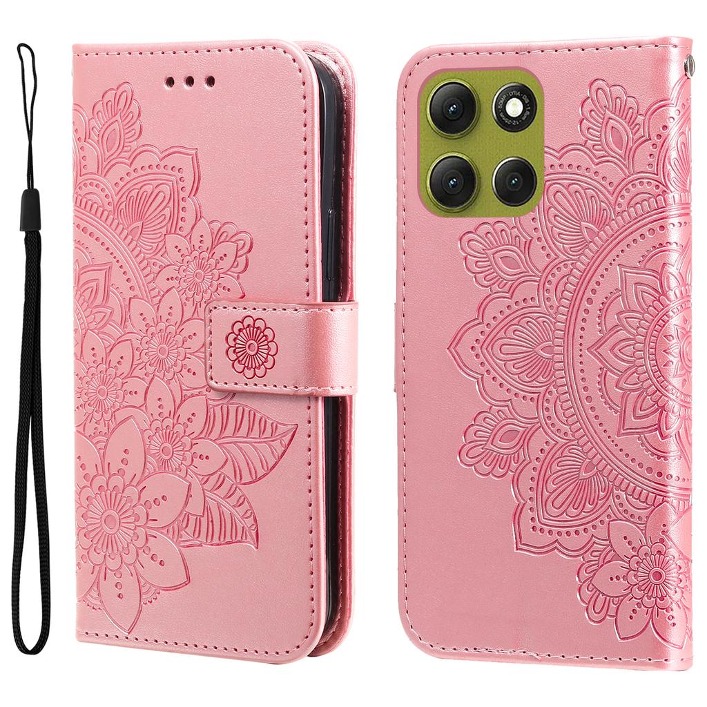For Motorola Moto G86 Power 5G/G86 5G Case Floral Pattern PU Leather Wallet Stand Phone Cover