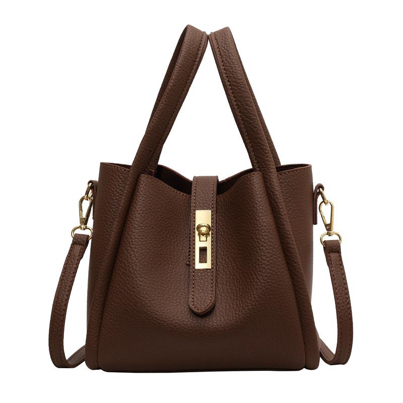 Women's Retro Fashion Bucket Bag - 2025 Autumn/Winter Vegetable Basket Handbag & High-End Niche Messenger Bag