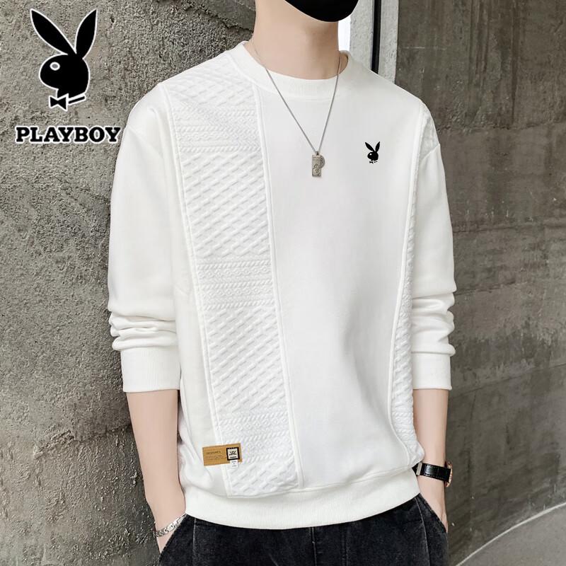 Playboy Men's Round Neck Long Sleeve T-Shirt