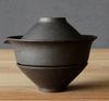 Japanese Ceramic Travel Tea Set | Portable Kung Fu Teaware | 1 Teapot & 2 Cups | Office & Gaiwan Style