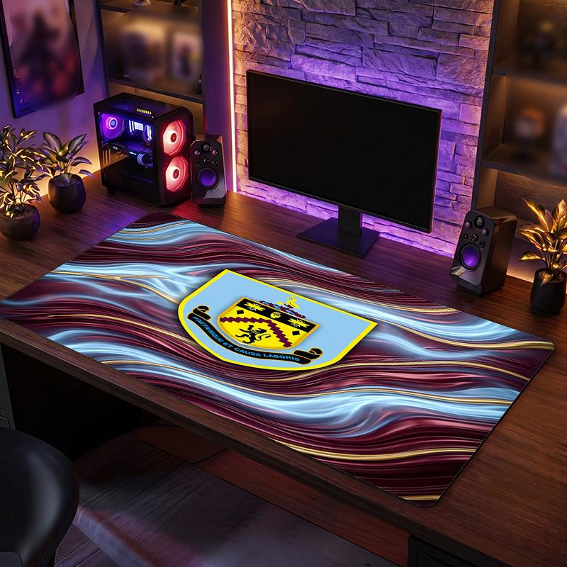 Burnley Football Print Large Mouse Pad, Anti-Slip Extended Gaming Desk Mat for Office Home
