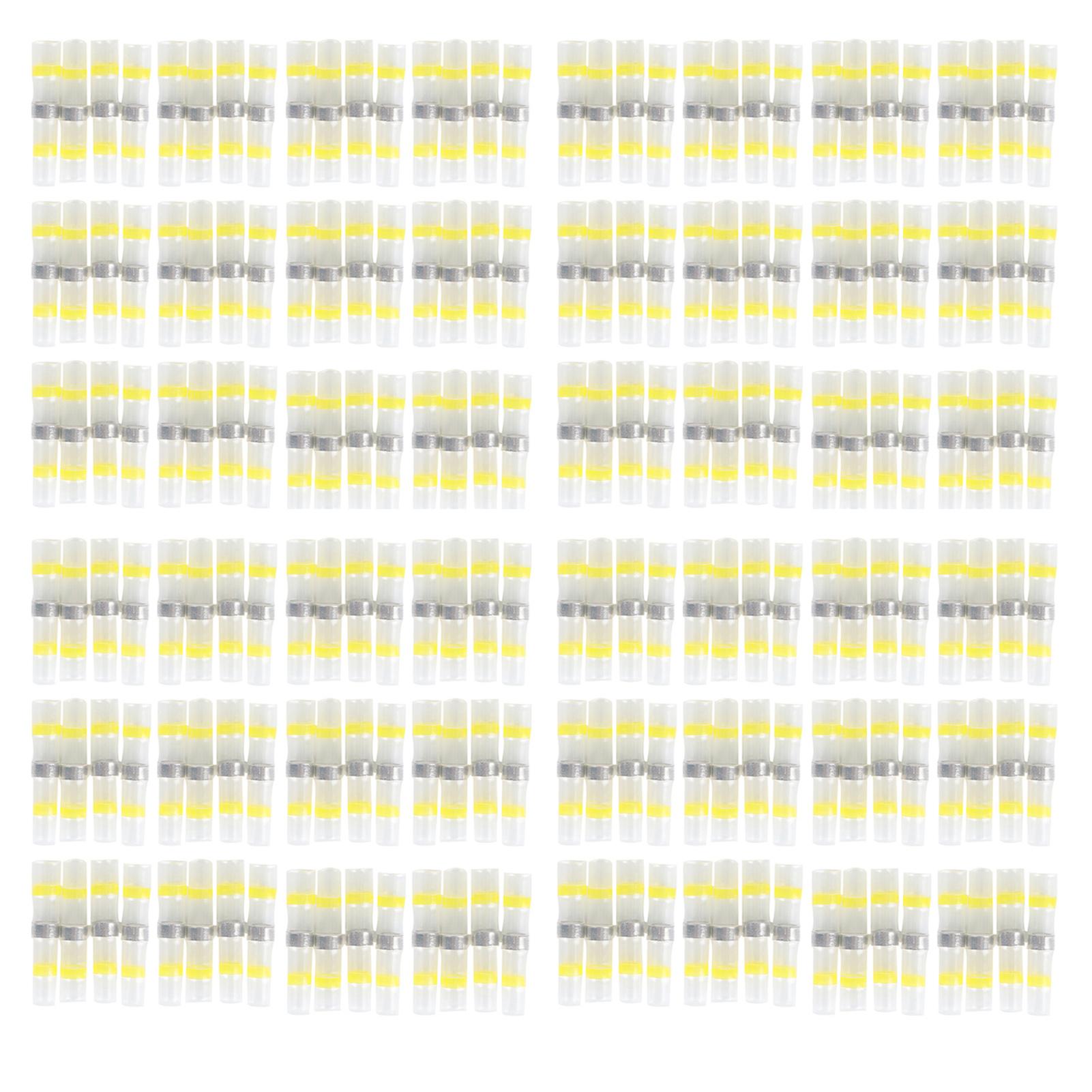 

200PCS Waterproof Heat Shrink Butt Connectors Butt Splice Solder Seal Electrical Wire Terminals