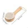 Bathing Back Brush Wood Handle Compact Anti Slip Easy Hanging Shower Scrubber Soft Bristles for At