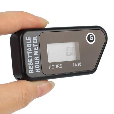 For Motorcycle ATV Motorboat Lawn Mower Counter Motorcycle Meter Hour Meter Wireless Motorcycle Accessories Resettable