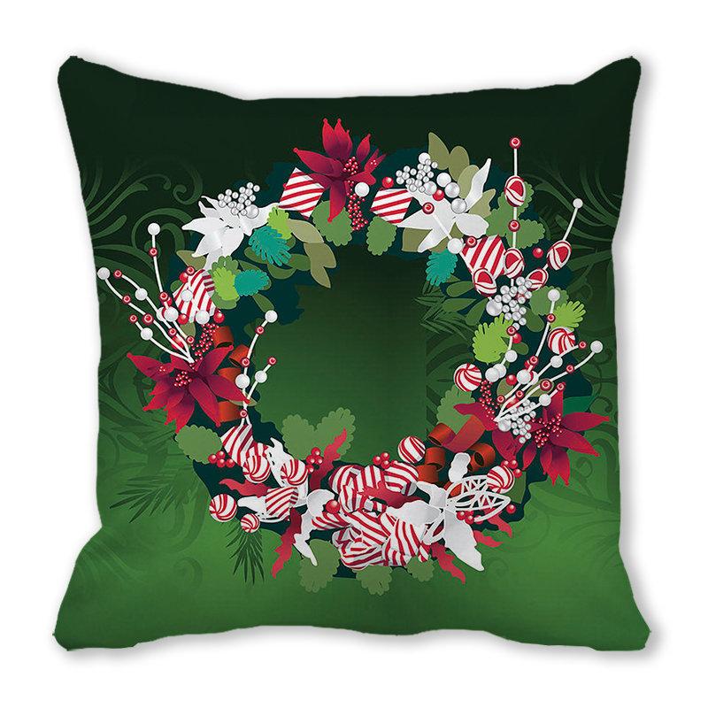 Green plants and flowers pattern series Digital printing short plush pillow covers for car sofa office cushion cover home goods
