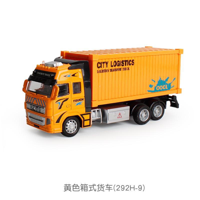 Kids Toy Large Simulation Pull Back Alloy Cement Excavator Construction Truck Fire Engine Model