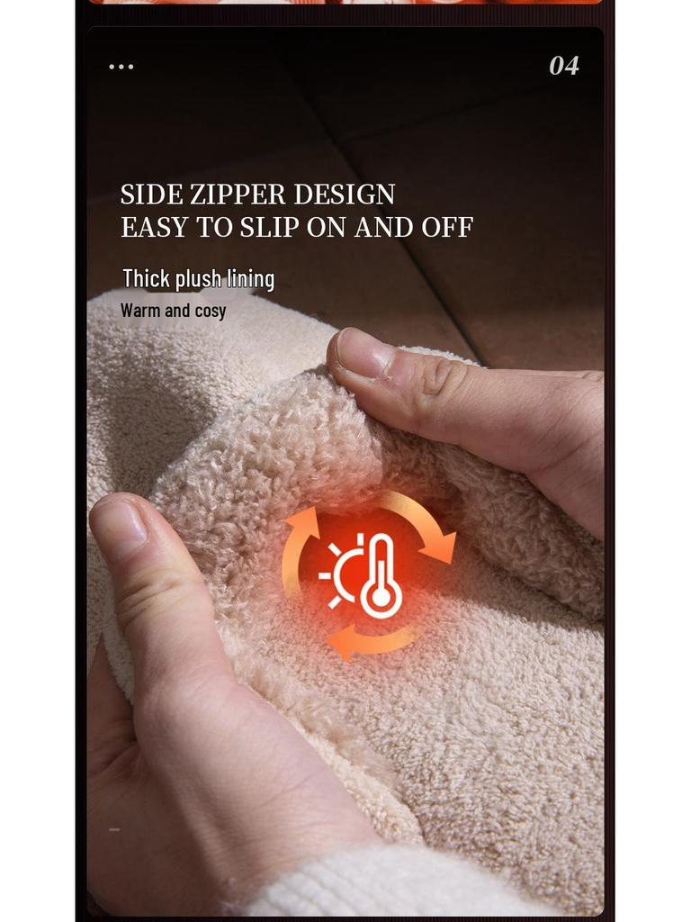 2024 Women's & Men's Plush Cotton Non-Slip Slippers - Cozy Indoor Footwear for Autumn/Winter