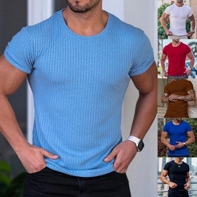 2024 Nuova maglietta a compressione da uomo tipo grande maglietta sportiva attillata da uomo palestre corsa maglietta fitness sport t-shirt da uomo