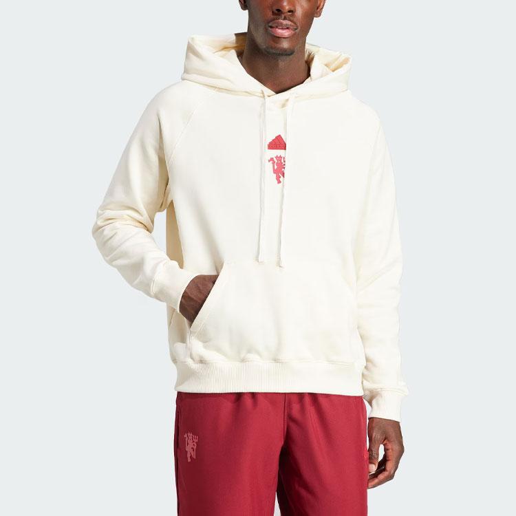 New adidas Manchester United LFSTLR Hoodie White IA8545